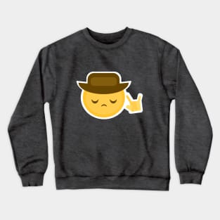 Sad Cowboy Emoji Crewneck Sweatshirt